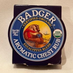 Badger Aromatic Chest Rub Eucalyptus Blend Organic Essential Oils All-Natural